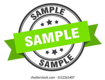 Sample Label Sample Green Band Sign Stock Vector (Royalty Free) 1512261407