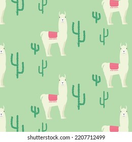 Sample . Lama. Factory textiles. Textiles for children.