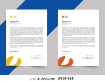 Sample letterhead template design for your business