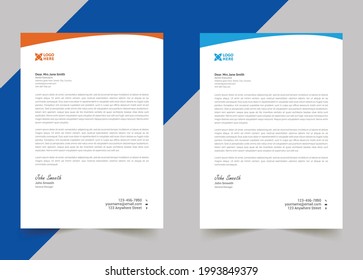 Sample letterhead template design for your business