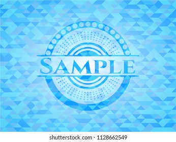 Sample light blue mosaic emblem