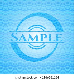 Sample light blue water emblem background.