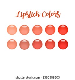 Sample lipstick color in a glossy button design.Orange Tone