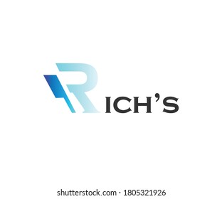 Beispiel-Logo mit dem eindeutigen Buchstaben R für Unternehmen oder Unternehmen
