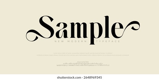 Logotipo de fonte minimal luxo alfabeto. Tipografia beleza moda elegante minimalista serif italic fontes. vetor ilustração
