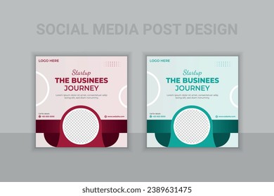Sample and minimal Social Media post design, business social media template layout, corporate social media template design layout