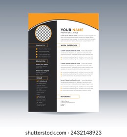 sample Modern unique Professional clean Resume cv design template layout 