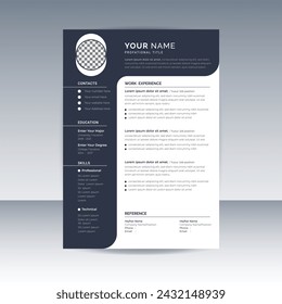 sample Modern unique Professional clean Resume cv design template layout 