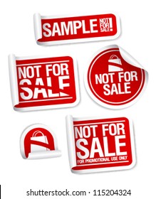 Sample Not For Sale Stickers For Free Products.