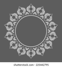 sample with Ottoman motifs round lace