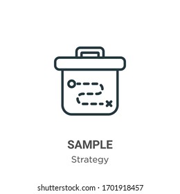 Sample outline vector icon. Thin line black sample icon, flat vector simple element illustration from editable strategy concept isolated stroke on white background