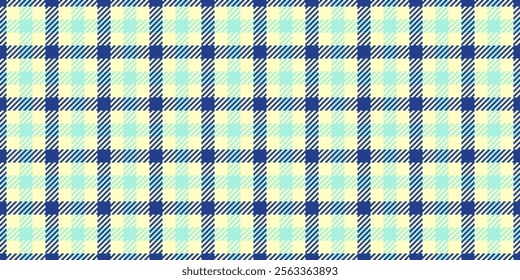 Sample pattern seamless fabric, checking background textile vector. Graceful plaid check texture tartan in light and blue colors palette.