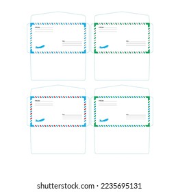 A sample Post card  Envelope set with die-cutting mold cute