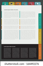 Sample print or web page. Infographics.