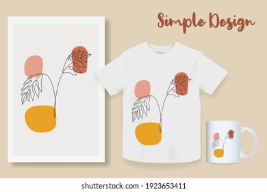 Sample product continuous line natural leaf tree simple line Hand drawn style illustration vector
Portrait Mug, shirt, postcard mockup.
