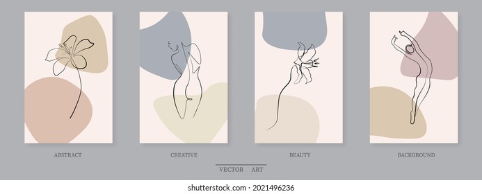 Sample product Surreal Faces Continuous line, drawing of set faces and hairstyle, fashion concept, woman beauty minimalist, vector illustration pretty. Contemporary portrait Mug, shirt, postcard