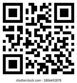 Sample qr code icon on white background