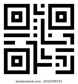 Sample QR code scanning isolated vector icon