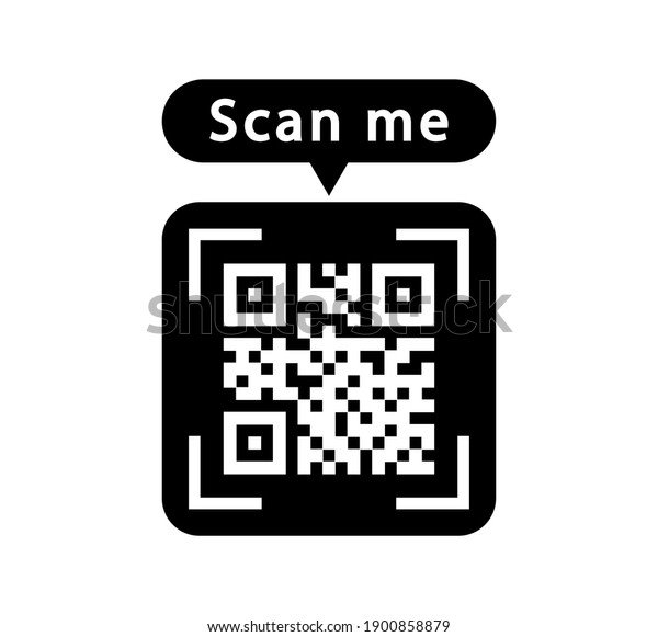 Sample Qr Code Smartphone Scan Me Stock Vector (Royalty Free ...