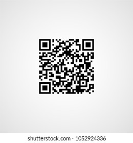 Sample QR code. Vector icon