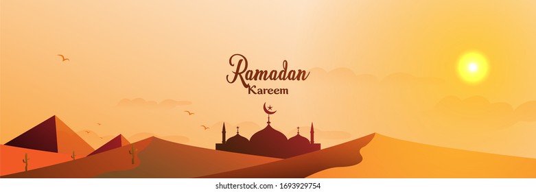 vectorial de banderas de ramadhan kareem