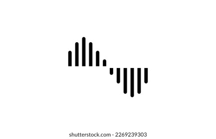 sample rate vector icon outline style black and white background, Music industry icon, podcast icon