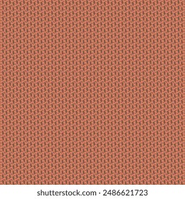 A sample of a red sweater knitted from cotton or wool. Repeated pattern with dots or small spots. Flecked cloth. Mesh fabric background. Vector artwork.