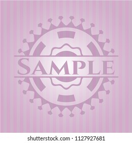Sample retro pink emblem