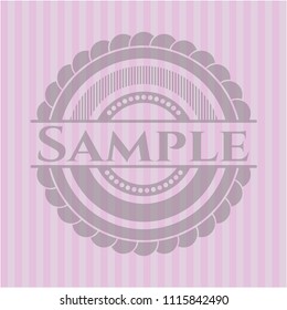 Sample retro style pink emblem