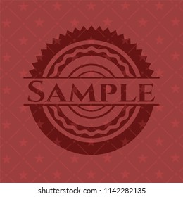 Sample retro style red emblem