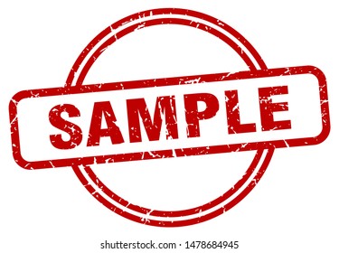 Sample Round Vintage Grunge Stamp Stock Vector (Royalty Free ...