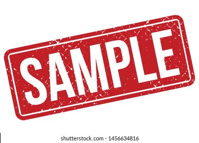 Sample Rubber Stamp. Sample Rubber Grunge Stamp Seal Vector Illustration - Vector