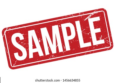 Sample Rubber Stamp. Sample Rubber Grunge Stamp Seal Vector Illustration - Vector