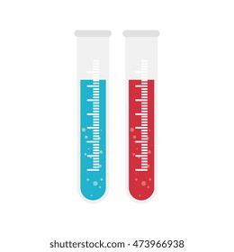sample scientific test tube flask liquid analysis vector illustration