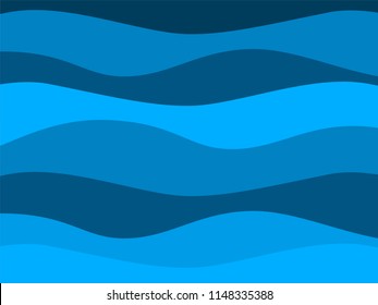 Sample Sea Waves Pattern. Blue abstract vector  background. EPS 10 Wave Empty Template. Colorful Water attract attention graphic.