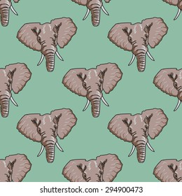 sample of seamless background with elephant