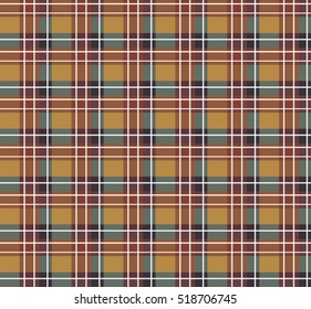Sample seamless brown striped fabric. Vector illustration.