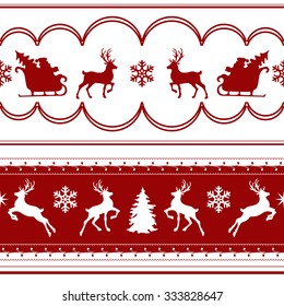 sample seamless Christmas pattern with deer. vector illustration