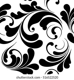 Sample seamless floral pattern. Decoration fabrics, interior.