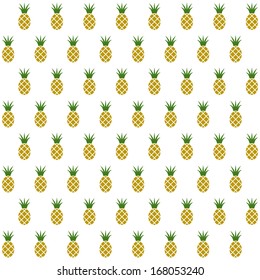 Sample seamless pineapple background. Vector illustration.