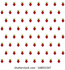 Sample seamless strawberry background. Vector illustration.