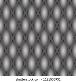 A sample of a seamless texture of a reptile's skin. Convex scales in gray tones.