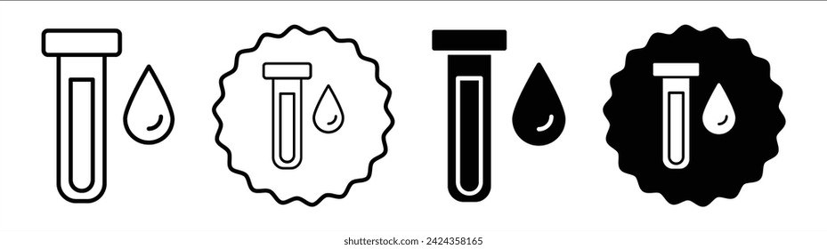 Sample set in black and white color. Sample simple flat icon vector