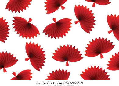 Muster Rote Blume, nahtloser Hintergrund