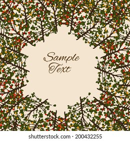 Sample sheet framed with colorful berries 