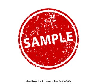 Sample sign sticker. Stamp vector texture