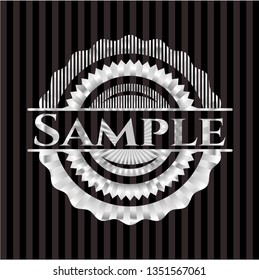 Sample silvery badge or emblem