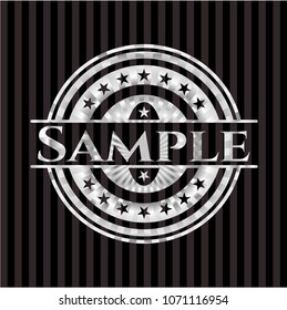 Sample silvery shiny badge