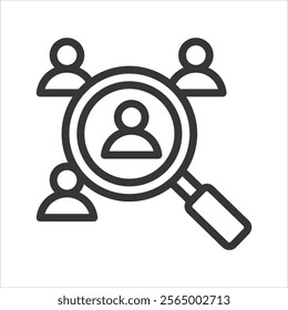 Sample Size Outline Icon Vector Illustration
