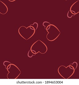 Una muestra de corazones que se disparan. Se puede utilizar para decorar regalos, fondos del sitio web, tejidos e impresiones de ropa.